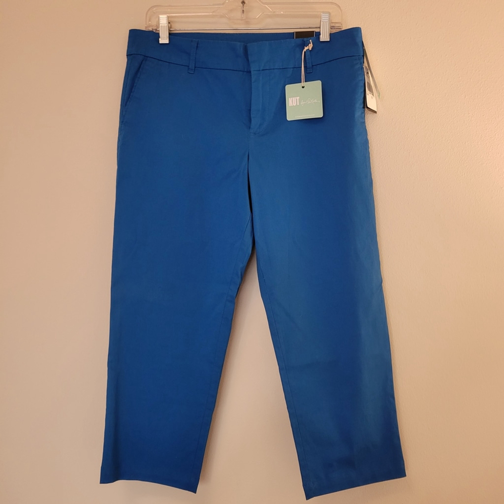 KUT FROM THE KLOTH Taylor Crop Trouser Blue | Size 10 NWT